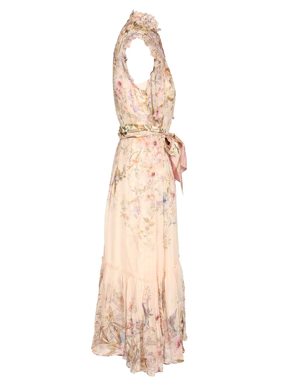 Zimmermann Rebellion Flowing Dress Abiti - Beige | 5fc5d71b4e963199b4f855b29f9178e2bc024554
