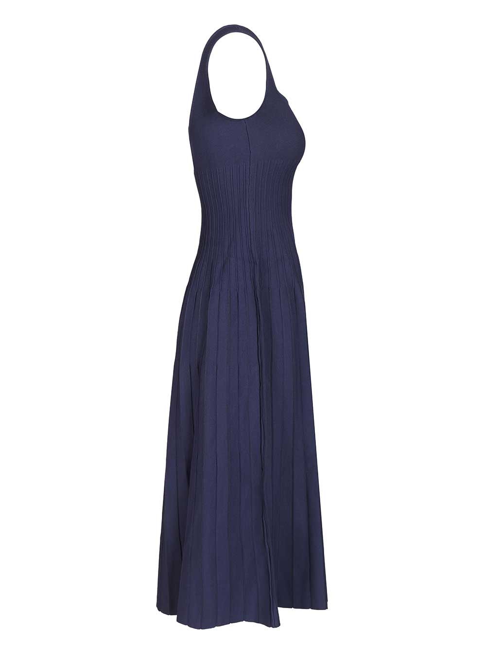 Staud Ellison Midi Dress Abiti - Blu | 07ed92391f9fbfedd4de6c652f45e6f715f65b36