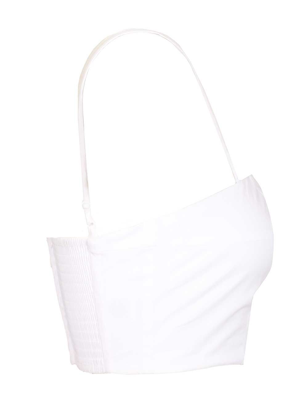 Staud Federico Short Tank Top In Cotton Poplin Top - Bianco | 2f79e3b381649b3fb65e60865ea305d46583c793