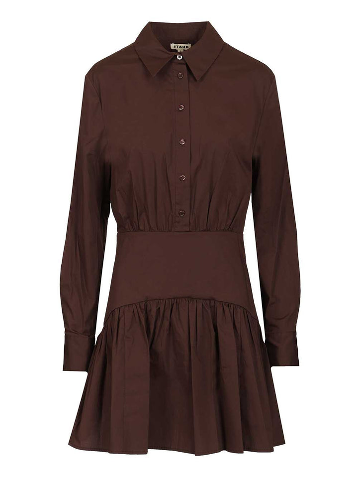 Staud Rocco Mini Dress Abiti - Marrone | 9e1d00638769e5f1065a041a3b9b91c3369cb961