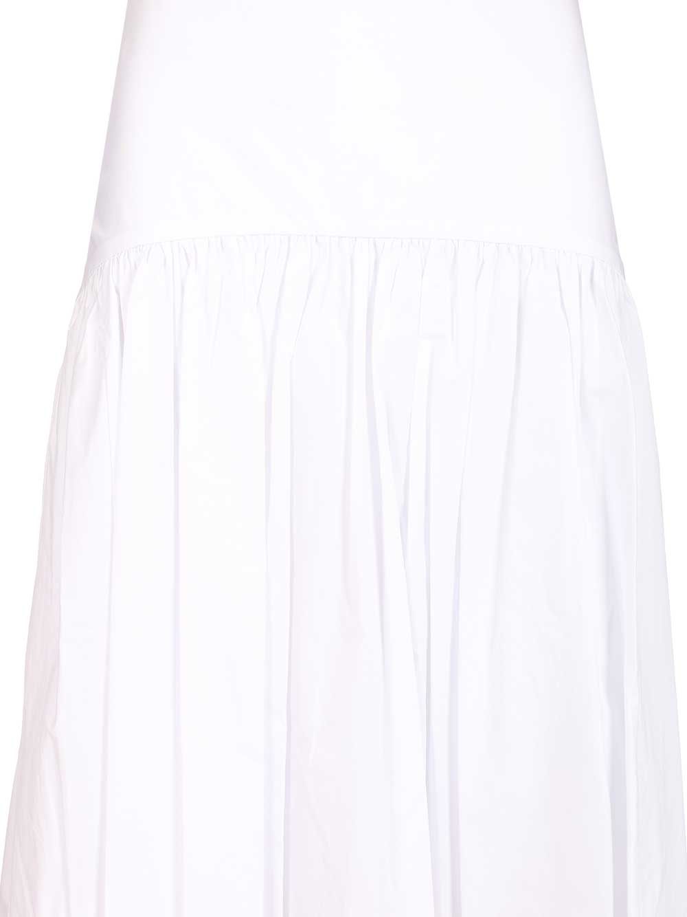 Staud Procida Skirt In Cotton Poplin Gonne - Bianco | 09fa684370f6cffacdb19e5993eff09f1562b5b1
