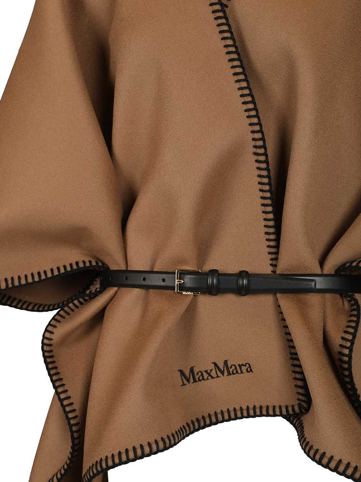 Max Mara Wool And Cashmere Cape Coats - Marrone | 212d2114e2299b6a521fad39871c4056dd8c3241
