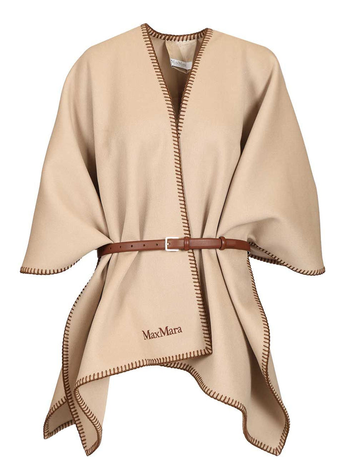 Max Mara Wool And Cashmere Cape Coats - Beige | 9e101bc812fa114e0ec4146ab1dd018d4835e17e