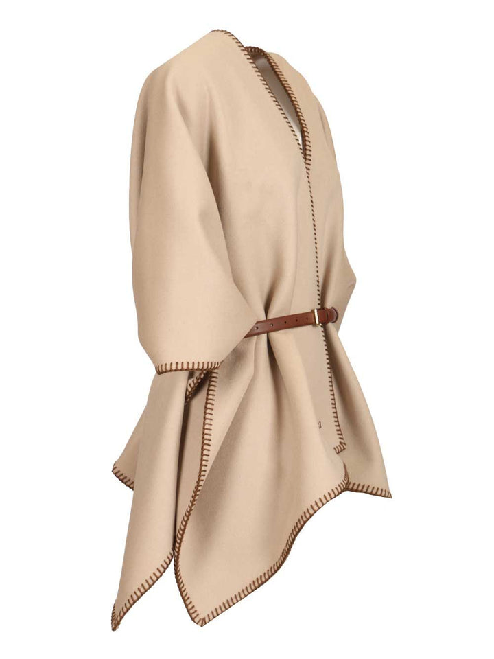 Max Mara Wool And Cashmere Cape Coats - Beige | 5307a881dfe2832292ffad9e7c2f9195b871f608