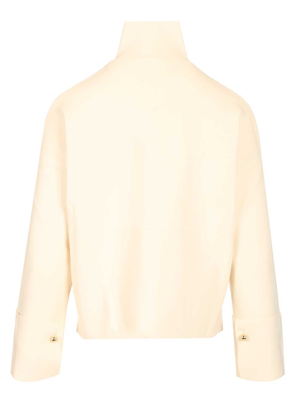 Max Mara Cardigan In Viscose Crepe Sweatshirts - Bianco | 2e1bfdc0efbb273478ccb71d31b35f6f6ed19d73