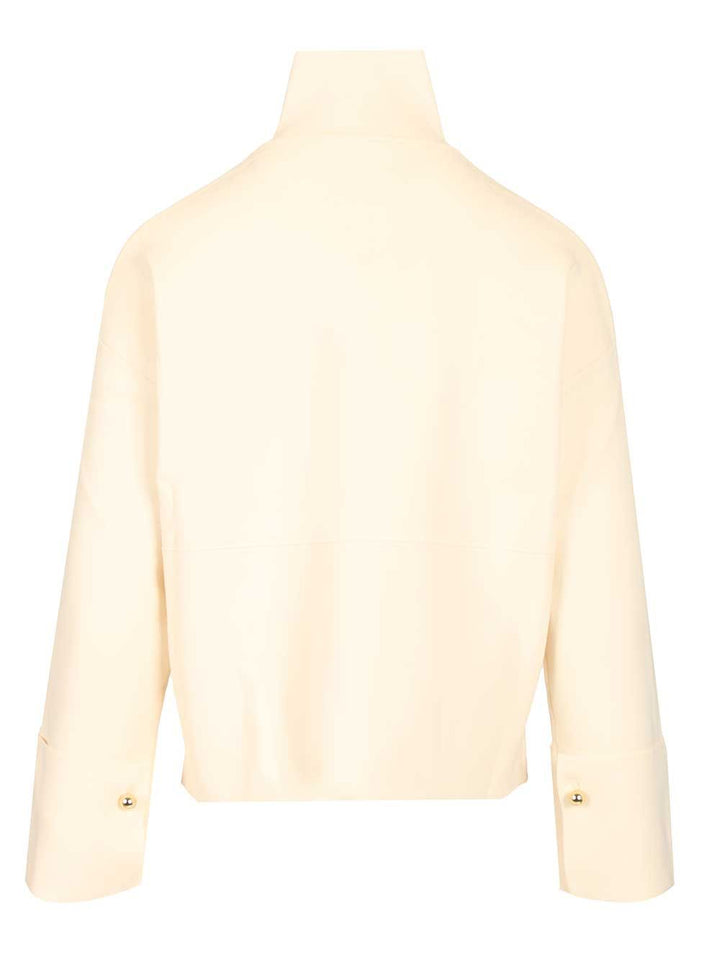 Max Mara Cardigan In Viscose Crepe Sweatshirts - Bianco | 2e1bfdc0efbb273478ccb71d31b35f6f6ed19d73