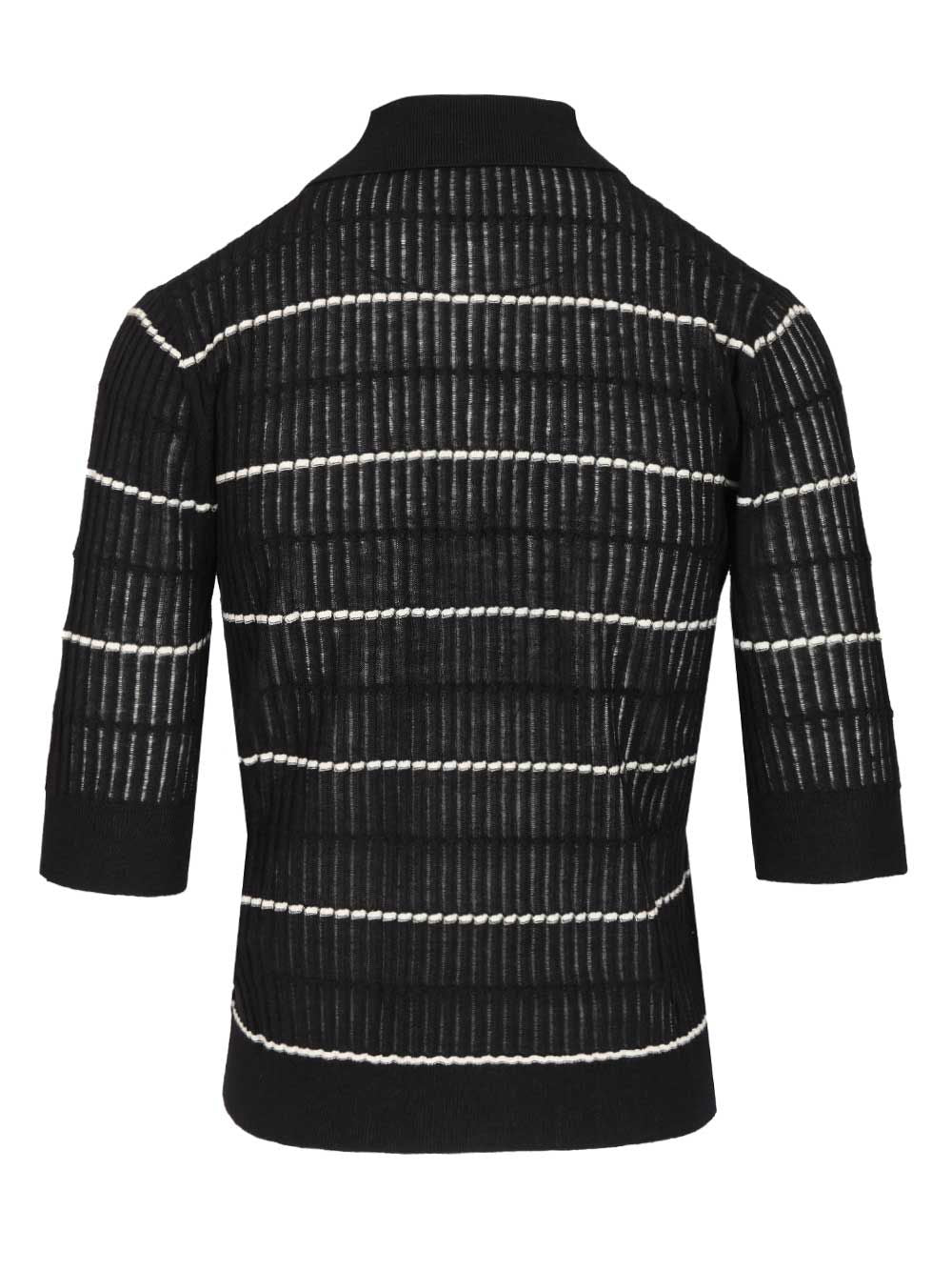 Max Mara Studio Sweater In Wool And Silk Yarn Polo shirt - Blu | 8ac7d5b6190fcbce0d11eef3a3c3885662fa9bc1