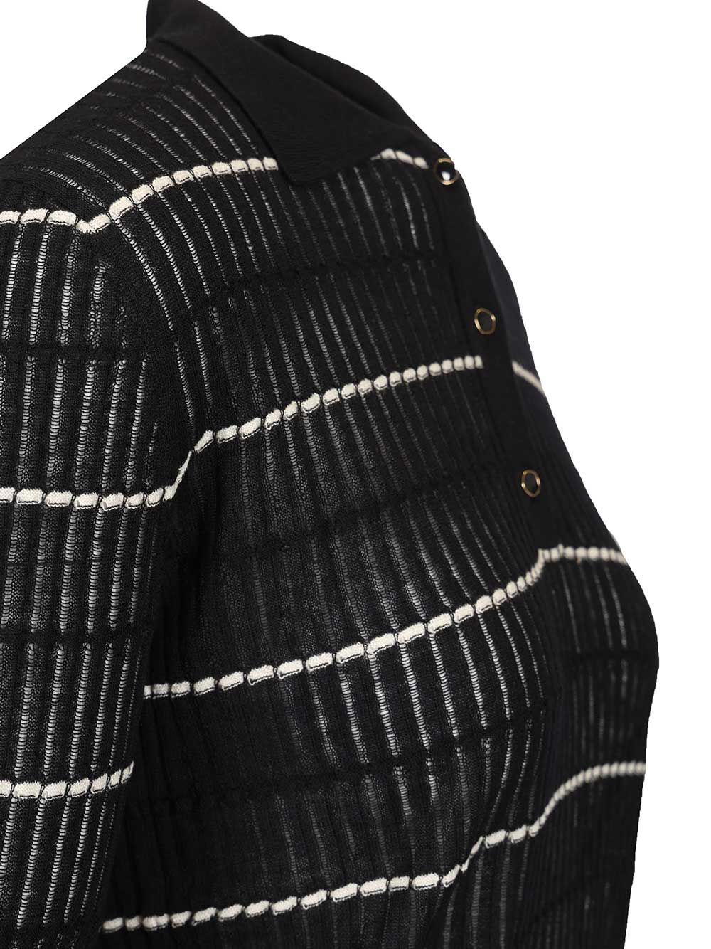 Max Mara Studio Sweater In Wool And Silk Yarn Polo shirt - Blu | 161d367359b1dd2306ca126d571c825059aa67b7