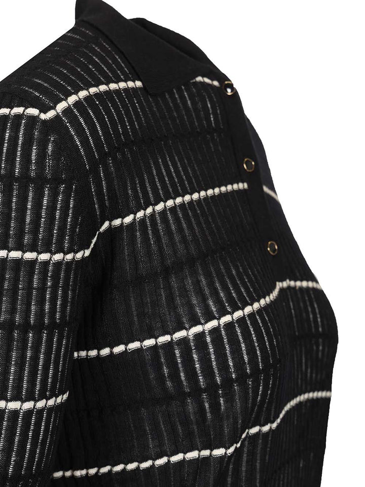 Max Mara Studio Sweater In Wool And Silk Yarn Polo shirt - Blu | 161d367359b1dd2306ca126d571c825059aa67b7