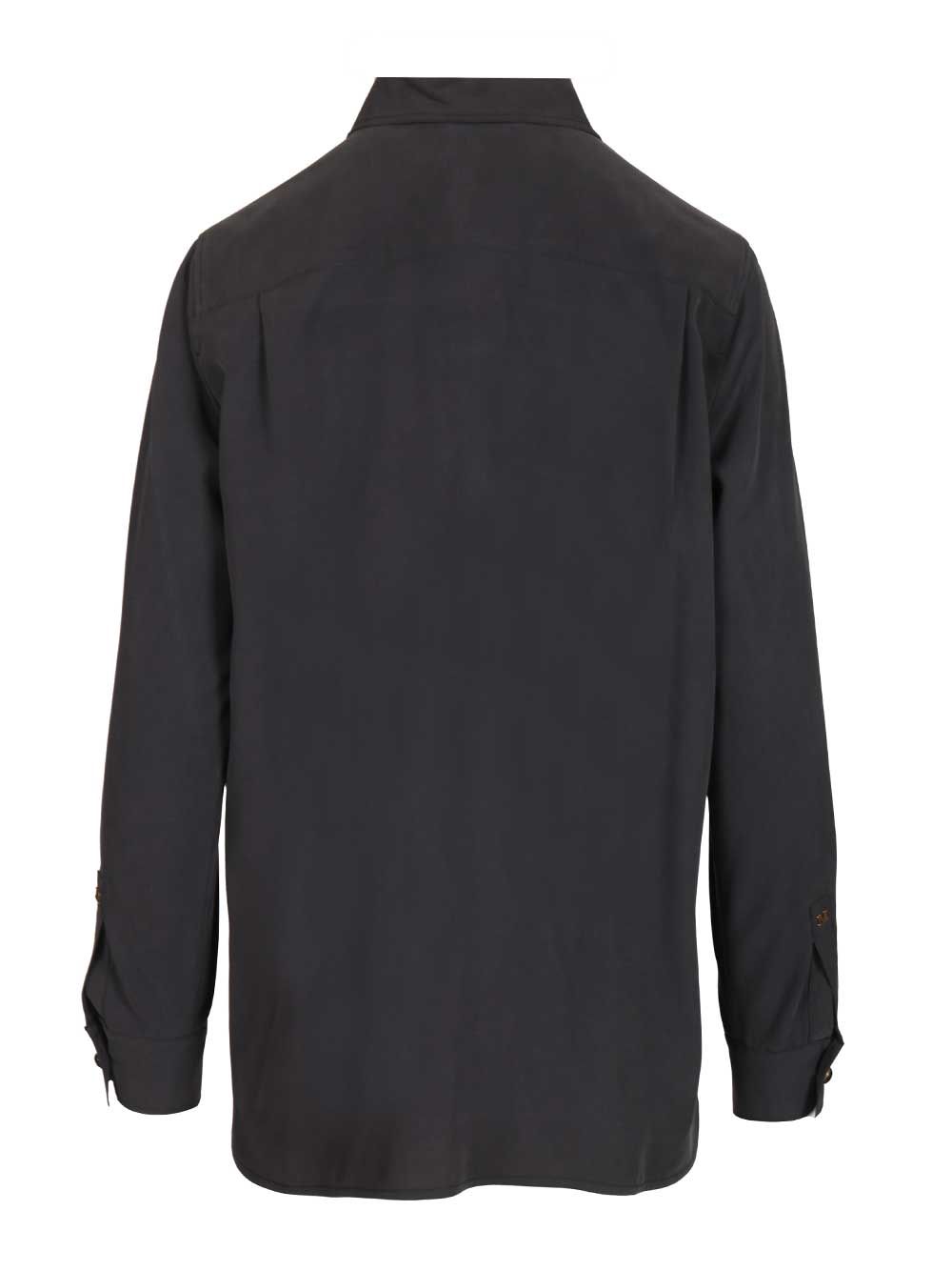 Max Mara Siamese Shirt In Washed Silk Shirts - Blu | dc58d224920d9420ad8866d243b3e3949998d82f