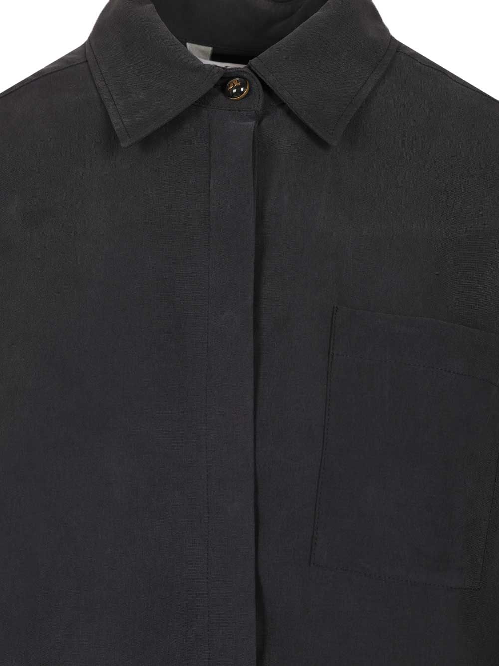 Max Mara Siamese Shirt In Washed Silk Shirts - Blu | e5087c48cc8a61c53e65d040da95161d935237aa