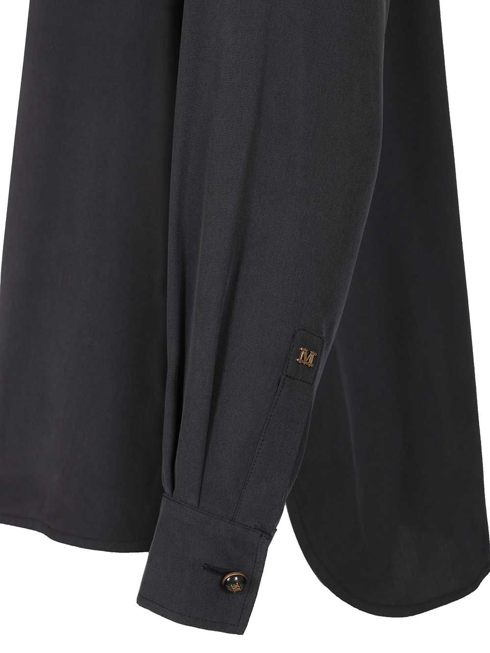Max Mara Siamese Shirt In Washed Silk Shirts - Blu | e1fa2f6b808b559ce73c479666eded98a3466e93