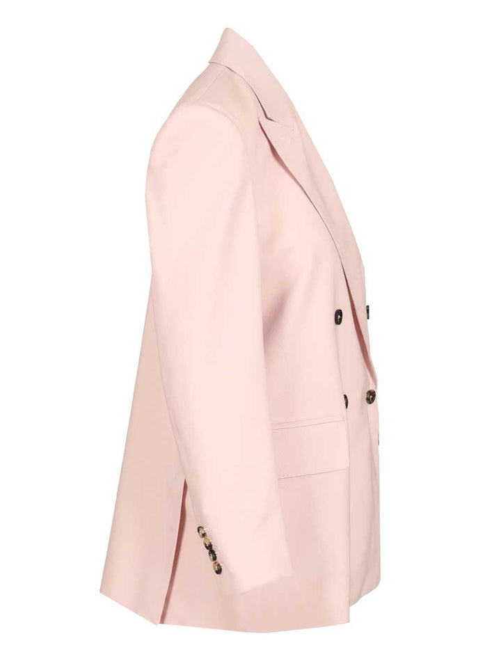 Max Mara Ombrosa Double-Breasted Blazer In Wool, Mohair And Silk Blend Giacche - Rose | 9ce7e9ad9e5d69a89770118c7d8be05195b1174d