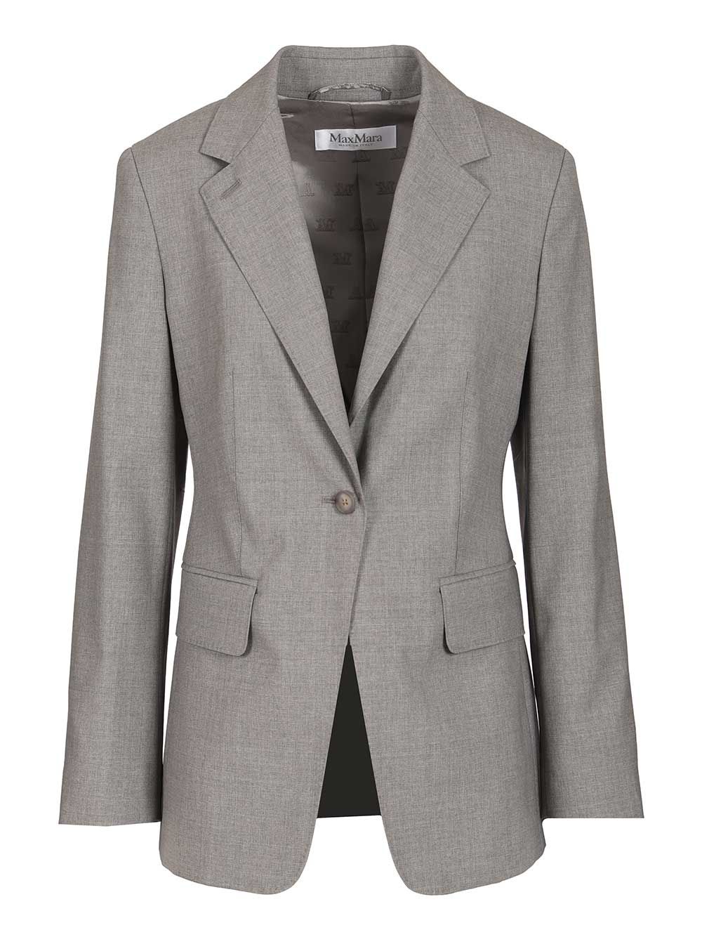 Max Mara Wool Blazer Giacche - Grey | 52cf602a7e18e63bd7c29e7734aced2f4e26ef31