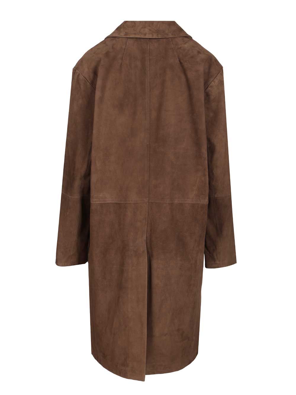 'S Max Mara Suede Overcoat Giacche - Marrone | e2cbc1084df521b13e58b9cd3dde93abb79b0140