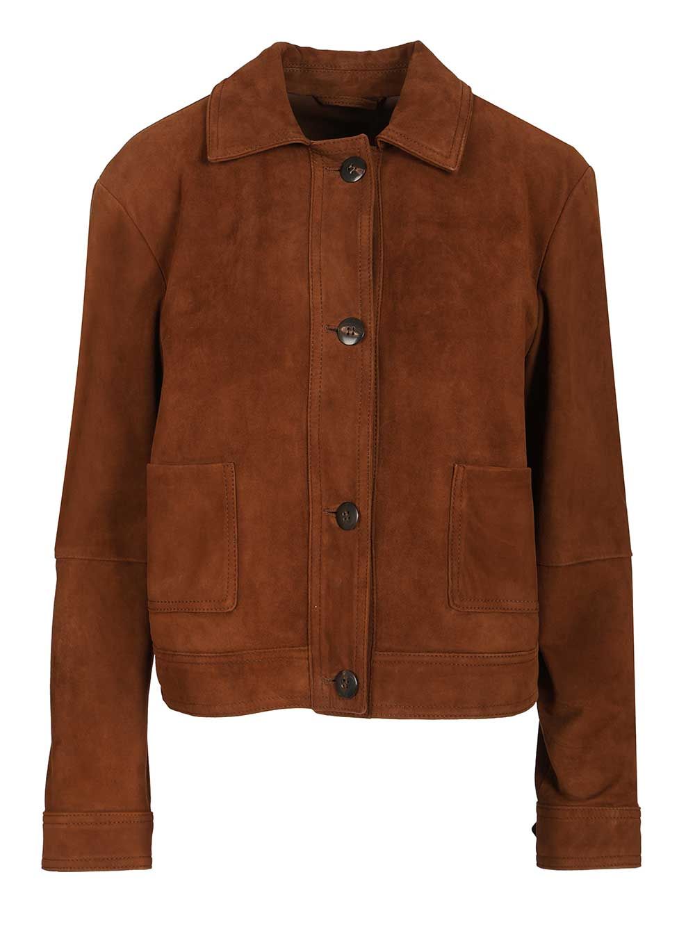 Max Mara Studio Boxy Suede Jacket Giacche - Marrone | ef5823276941514759c58cffa8977e71a4247819