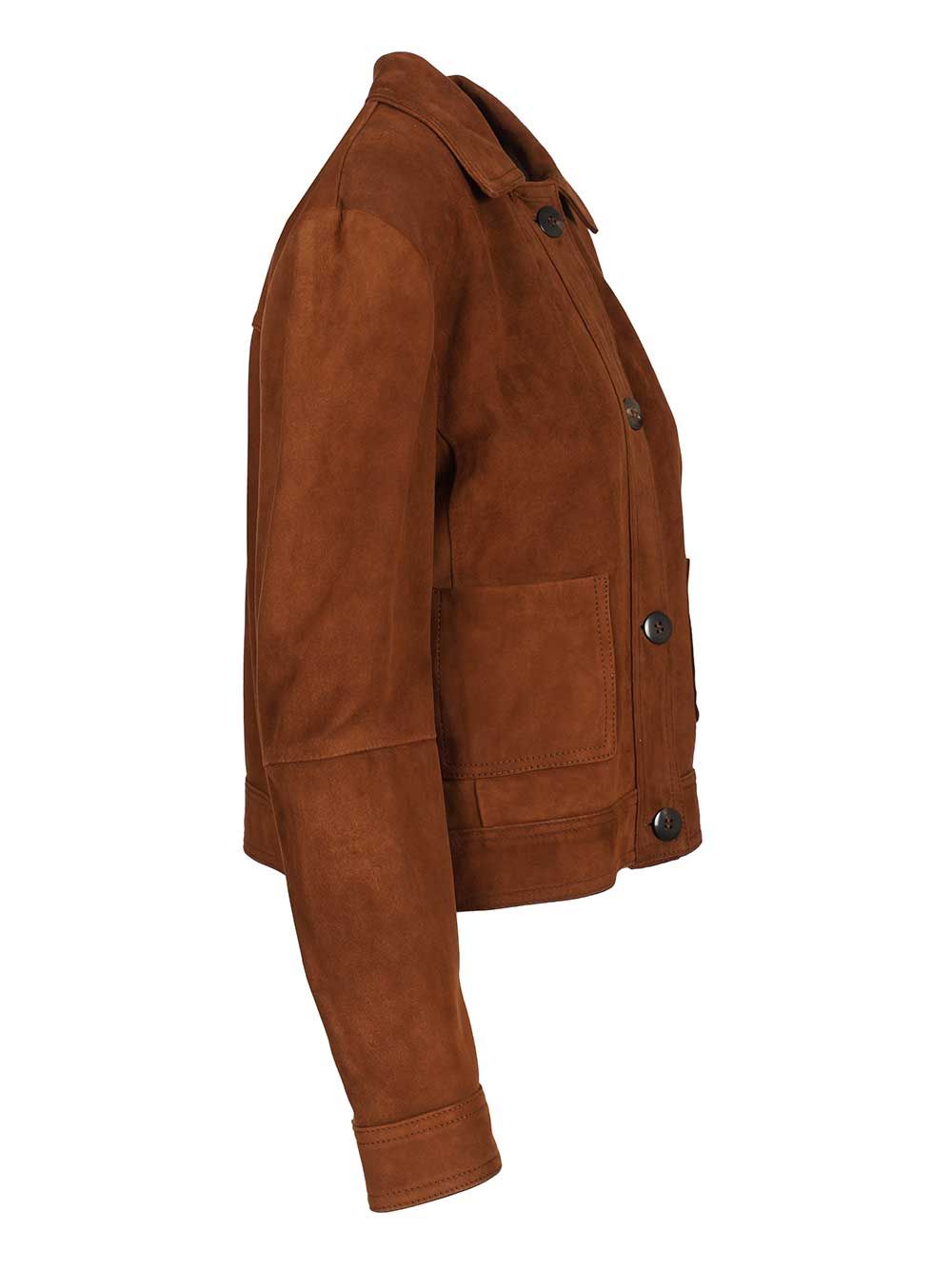 Max Mara Studio Boxy Suede Jacket Giacche - Marrone | 3aa538c2d39789207c1ef7624ad01dcb4982b43d