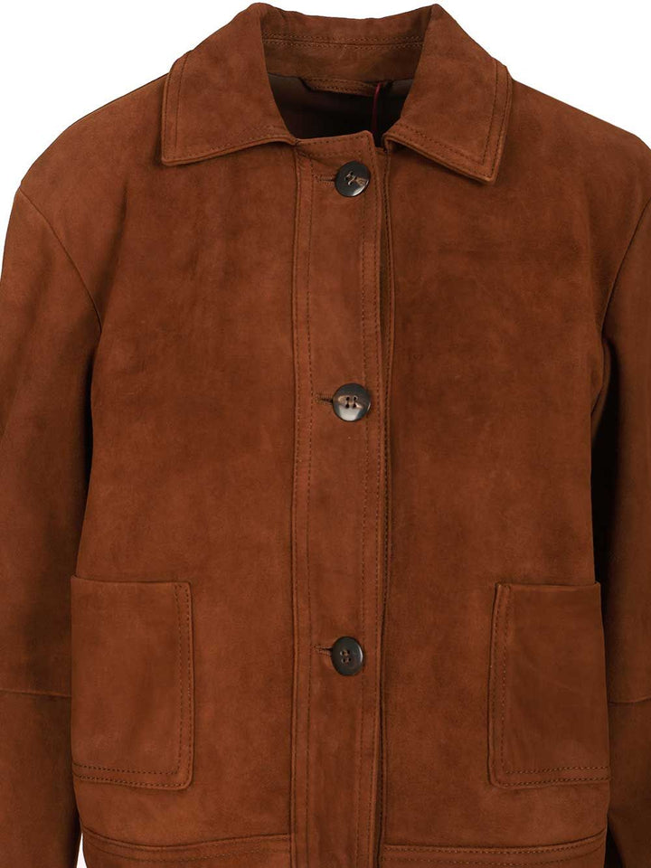 Max Mara Studio Boxy Suede Jacket Giacche - Marrone | cdd9f148cf5d6f9dee6b30c72a2b9a9863617e84