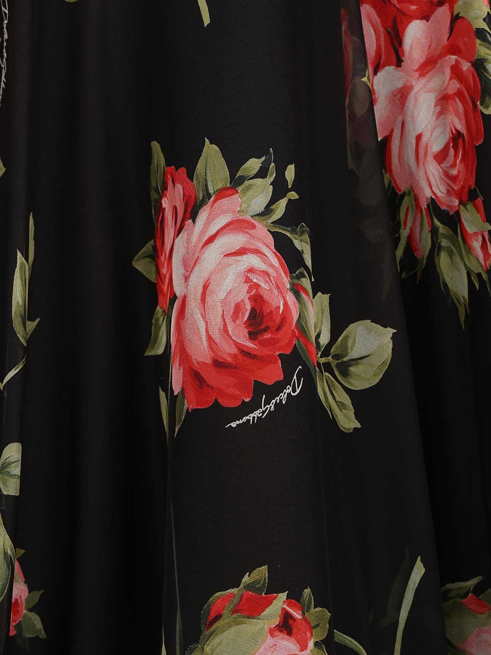 Dolce & Gabbana Chiffon Full Skirt Gonne - Nero | 593b0709aab1d8984d109c85bdf0c88ee30ed1c3