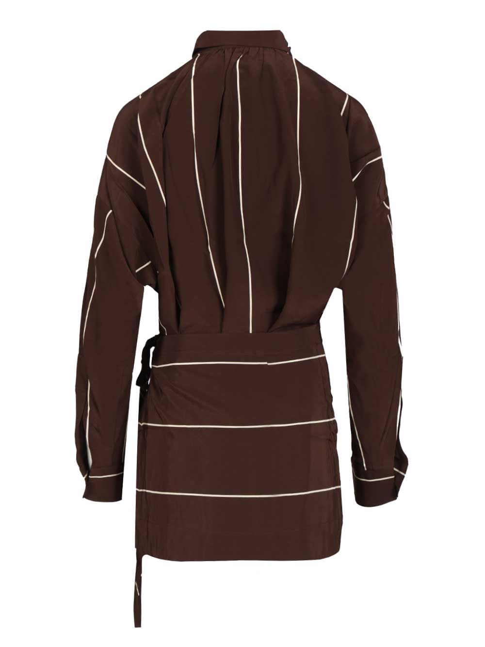 Bondi Born Orta Silk Mini Dress Abiti - Marrone | 6baf42e91723cab43074f55713003e57c74f88a5