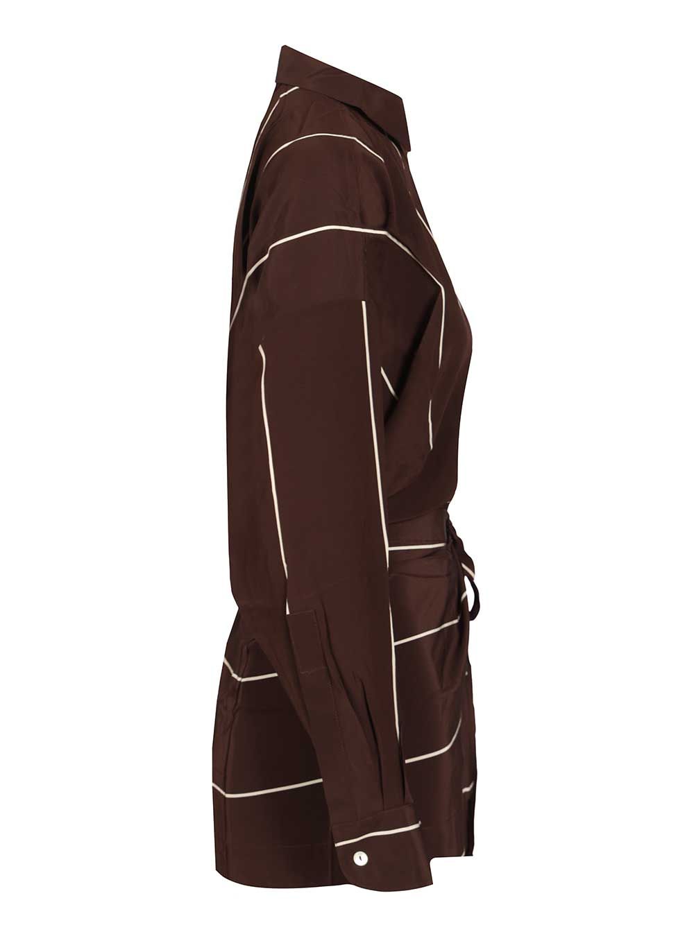 Bondi Born Orta Silk Mini Dress Abiti - Marrone | 41a2c875137f7fc2a70086ac97df99a68f73de6e