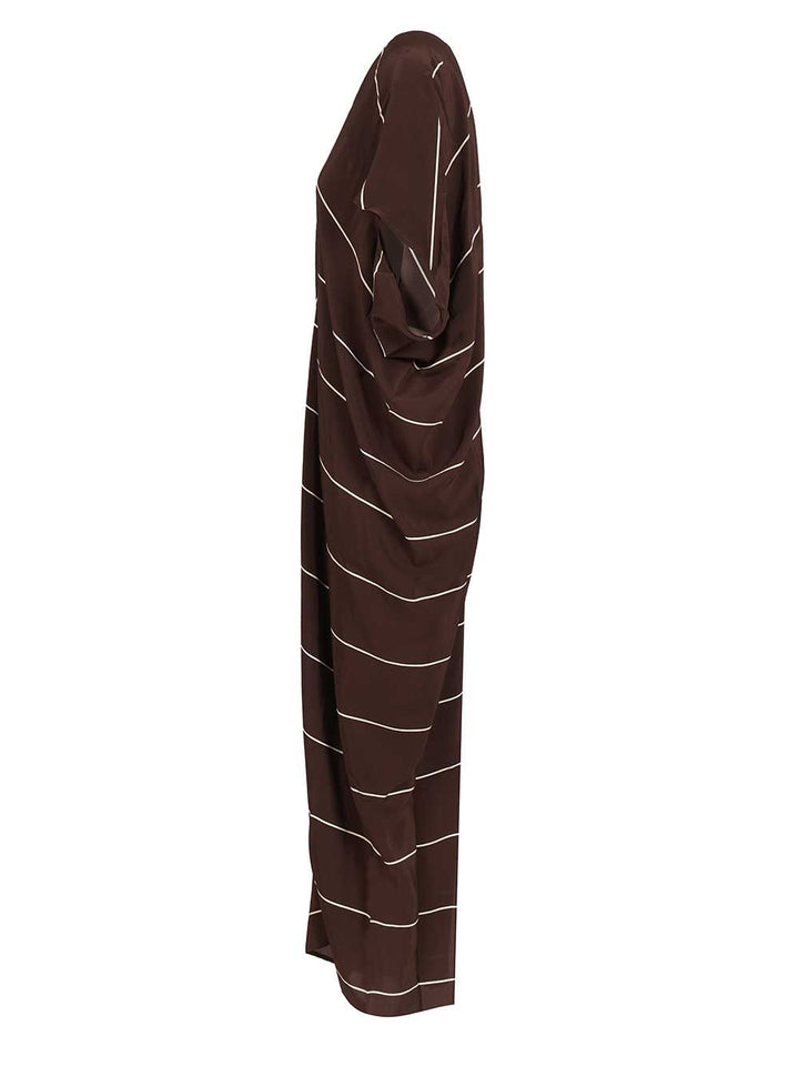 Bondi Born Orta Silk Caftan Dress Swimwear - Marrone | b5fcfbee5153c9a37fcb40c524d35ce36cda7f64