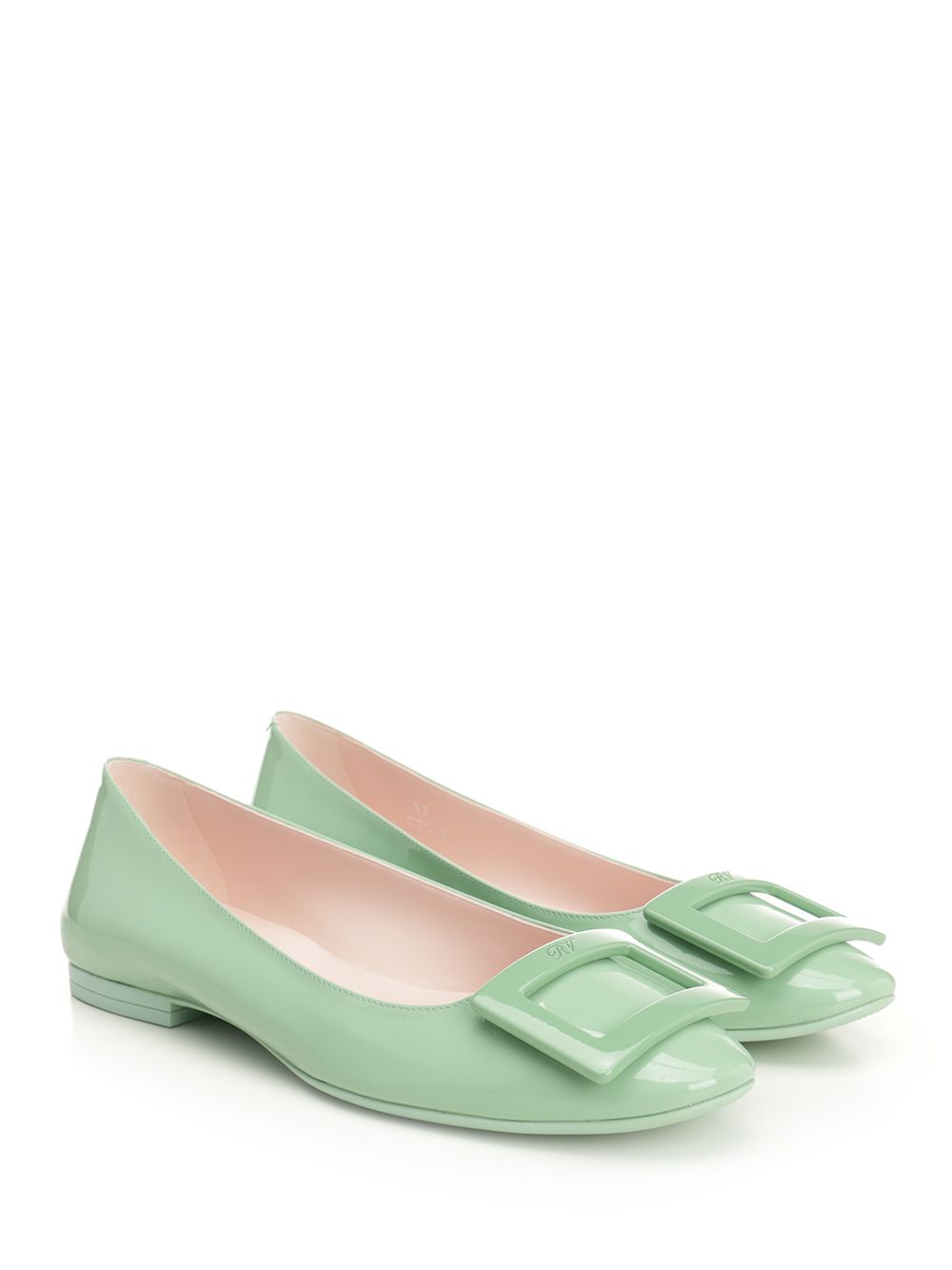 Roger Vivier Patent Leather Gommettine Ballerinas Scarpe basse - Verde | 4748254f5ca0574aad1663332132bed81a1482c2