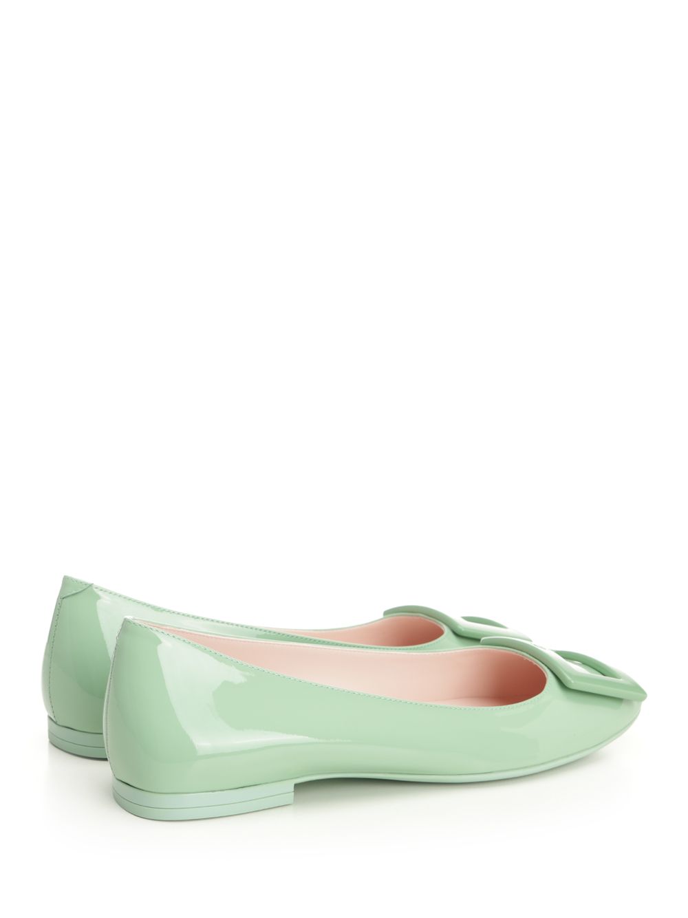 Roger Vivier Patent Leather Gommettine Ballerinas Scarpe basse - Verde | 2937d37ad91c0af509b1bbca9d1b049962e2d2a1