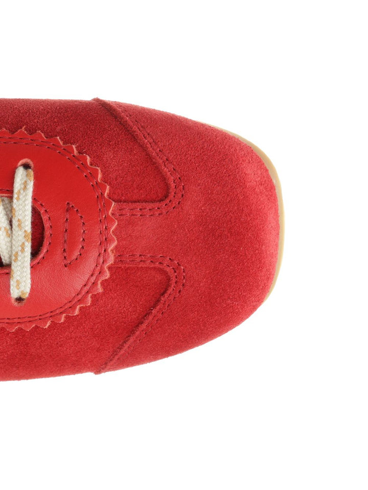 Dries Van Noten Leather And Suede Sneakers - Rosso | 04404a2ba008abdaf5521b956e81c44da1faf86e