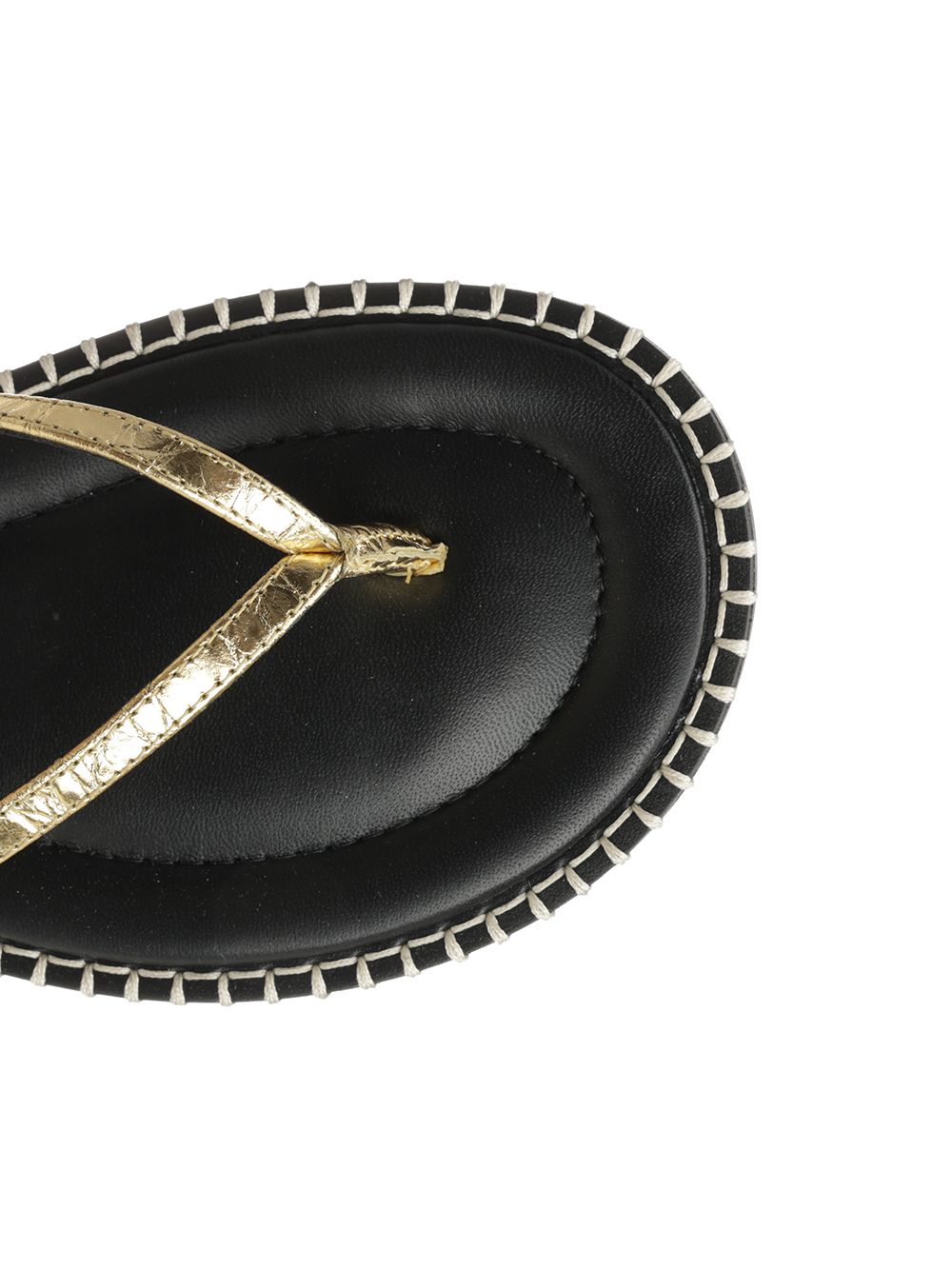 Dries Van Noten Metallic Leather Flip-Flops Scarpe basse - Oro | b8c73899b0cde90b519d3df5fe26dc122af9219c