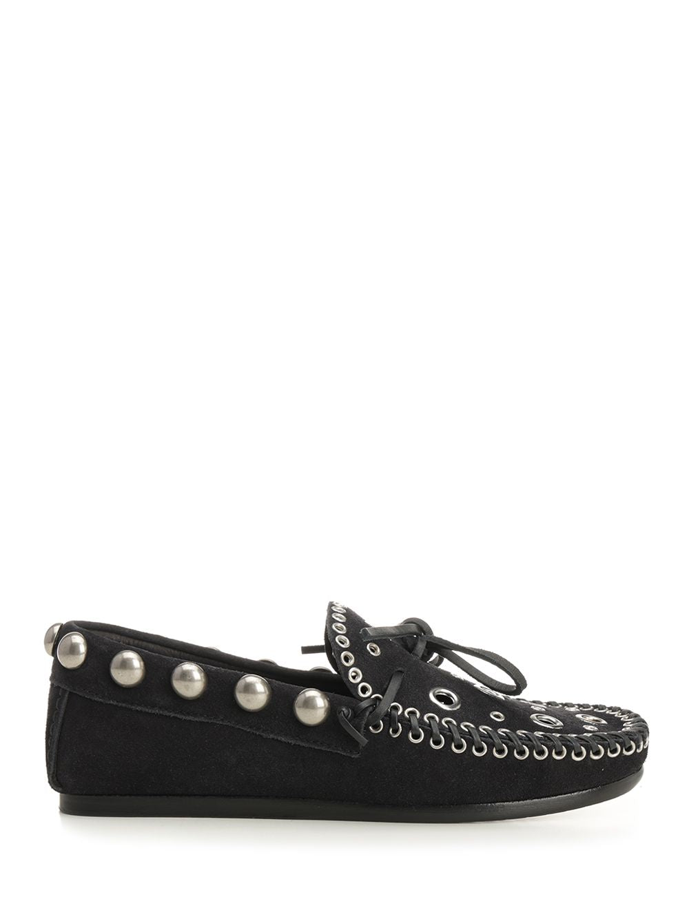 Isabel Marant Suede Eyelets Moccasin Scarpe basse - Nero | 824b92a603218fac12284a764e10e45ea37168f5