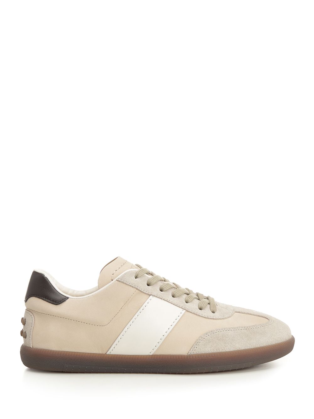 Tod'S Tabs Suede And Nubuck Sneakers - Beige | 326acd72b28577c3a62d2a0c7b1056f001e88f24