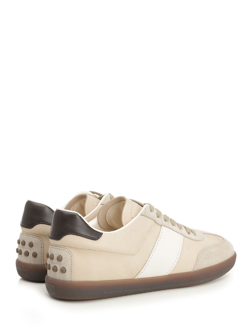 Tod'S Tabs Suede And Nubuck Sneakers - Beige | 12c17092f89a382e5acadcb10dcf535ff2103854