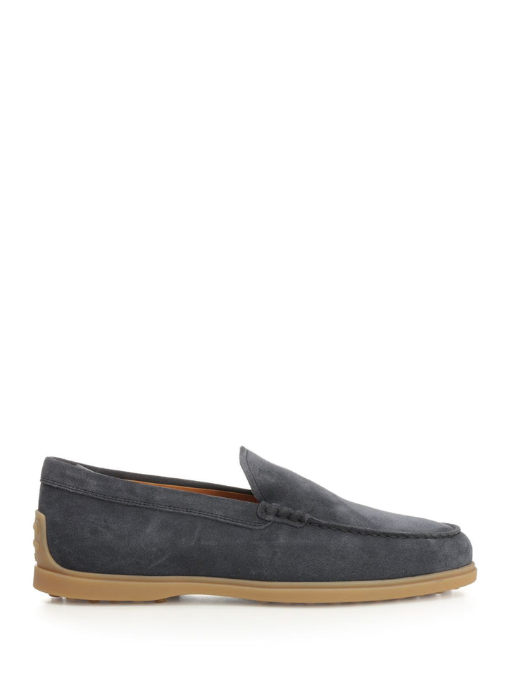 Tod'S Suede Leather Moccasin Slipper Scarpe basse - Blu | c1657e19e59f98f65f56886d54f0c0fd8f180e6c