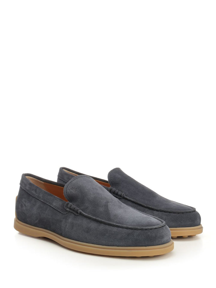 Tod'S Suede Leather Moccasin Slipper Scarpe basse - Blu | 32ea154d135c1871ce4c24cdd373f78508076f7b