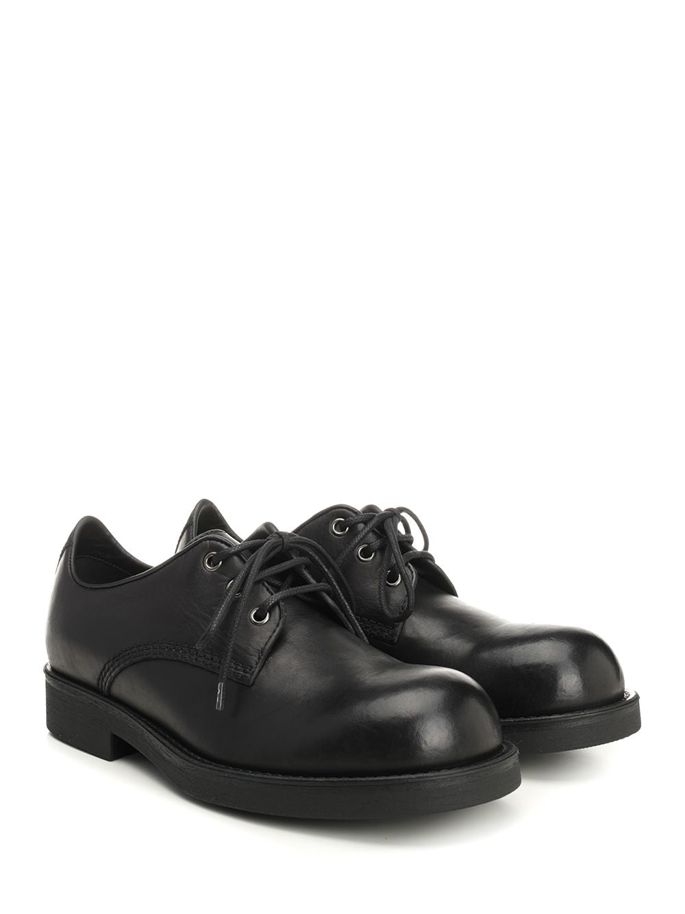 Mm6 Maison Margiela Mm6 Maison Margiela Derby In Leather Lace-Up Shoes - Nero | 1fa162eabbf76bb77649f3b56d8b2a2bdf3fa8cc
