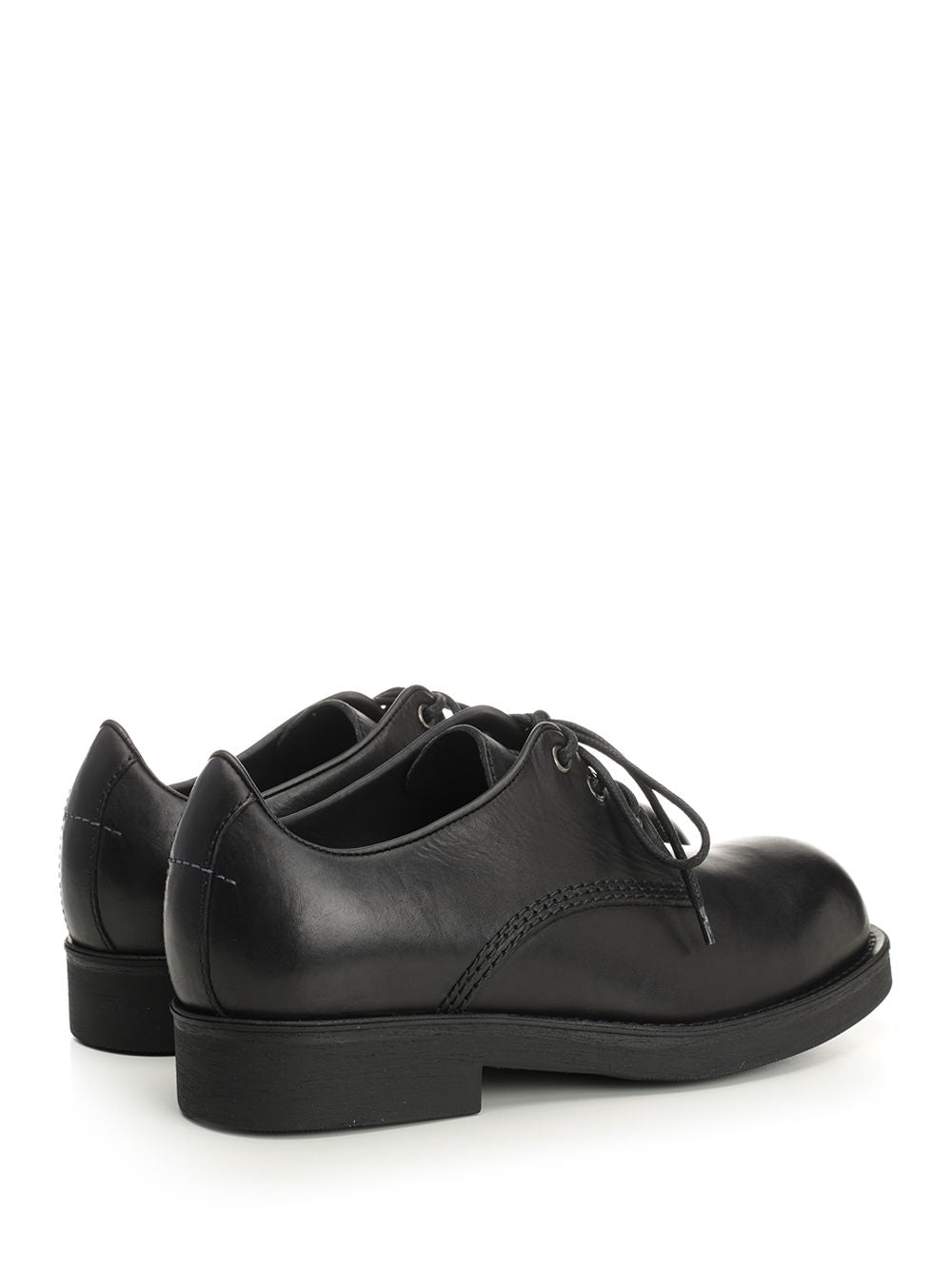 Mm6 Maison Margiela Mm6 Maison Margiela Derby In Leather Lace-Up Shoes - Nero | df6992ca349401cf5f816ecdca5959f7cb091ff8