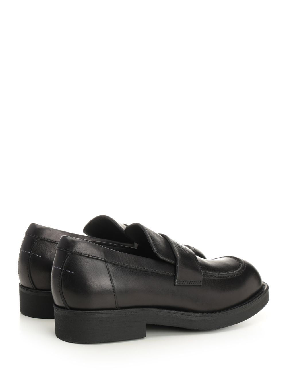 Mm6 Maison Margiela Moccasin With Visible Stitching Scarpe basse - Nero | 0df51e9c5686056c70c56924d31e5e76150dc539
