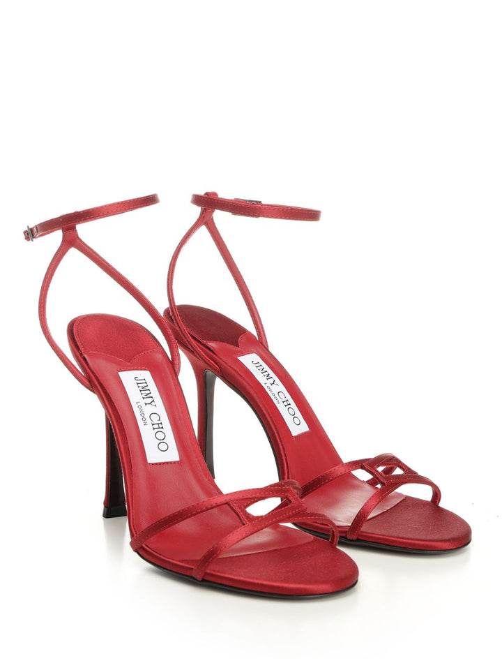 Jimmy Choo Leo 100 Sandali - Rosso | 78721c4f3368ff0bfbc6f70a37e08499f80d7d55