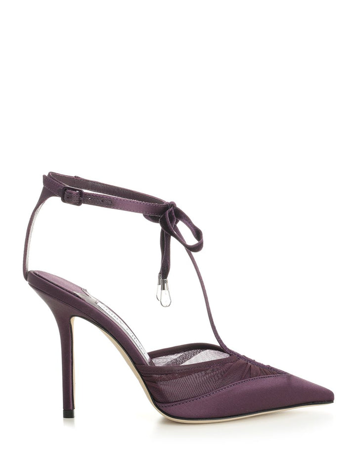 Jimmy Choo Afia Mesh 100 Pumps Sandali - Violet | 4e1f66631ed5920a4edda6d2172733f4f6176b0c