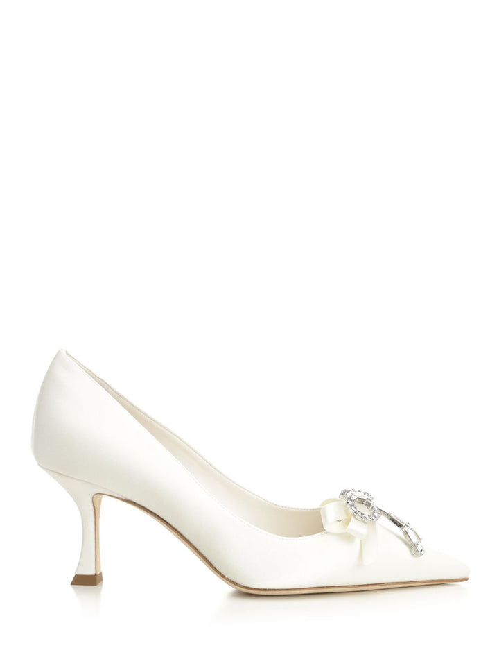 Jimmy Choo Auria 70 Décolleté Decollete - Bianco | 728f2fd50ce536810eda0ec7db9a49b677be7be5