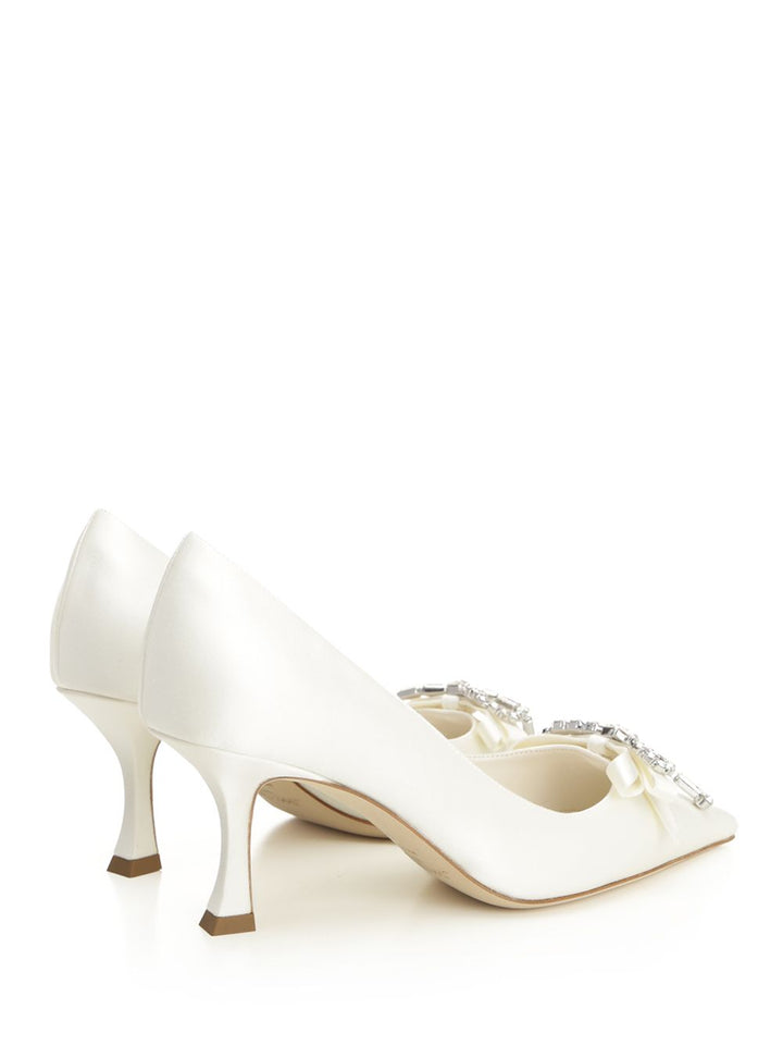 Jimmy Choo Auria 70 Décolleté Decollete - Bianco | bf30358b59b687a858b60f86517b2f1fea520046