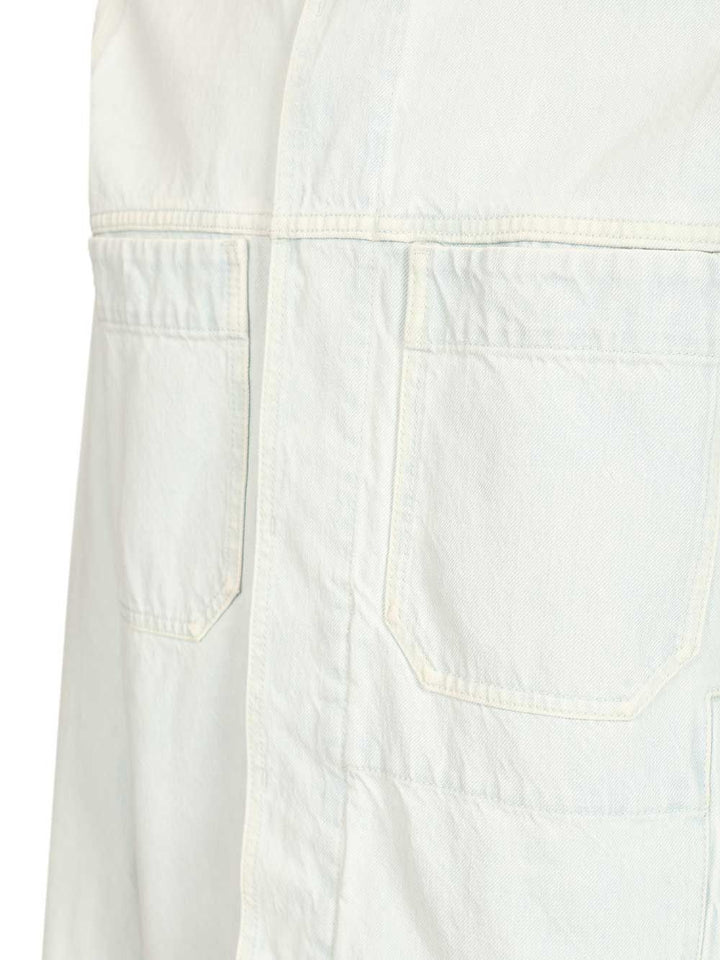 Stone Island Denim Research Coach Jacket In Ultra Bleached Denim Giacche - Light blue | 09fe04b29012dc3f2316f71195a2b356a72d6ab0