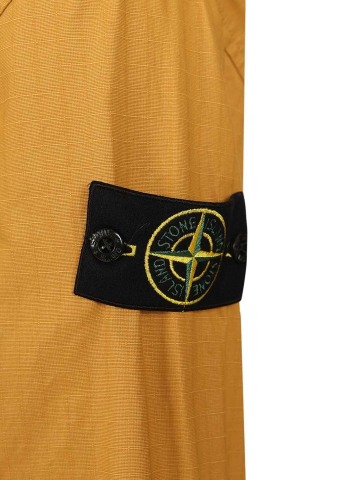 Stone Island Overshirt In Resin-Treated Cotton Ripstop Giacche - Giallo | 520d0616b8a1fbc8c5ea8616645c11daf601e637