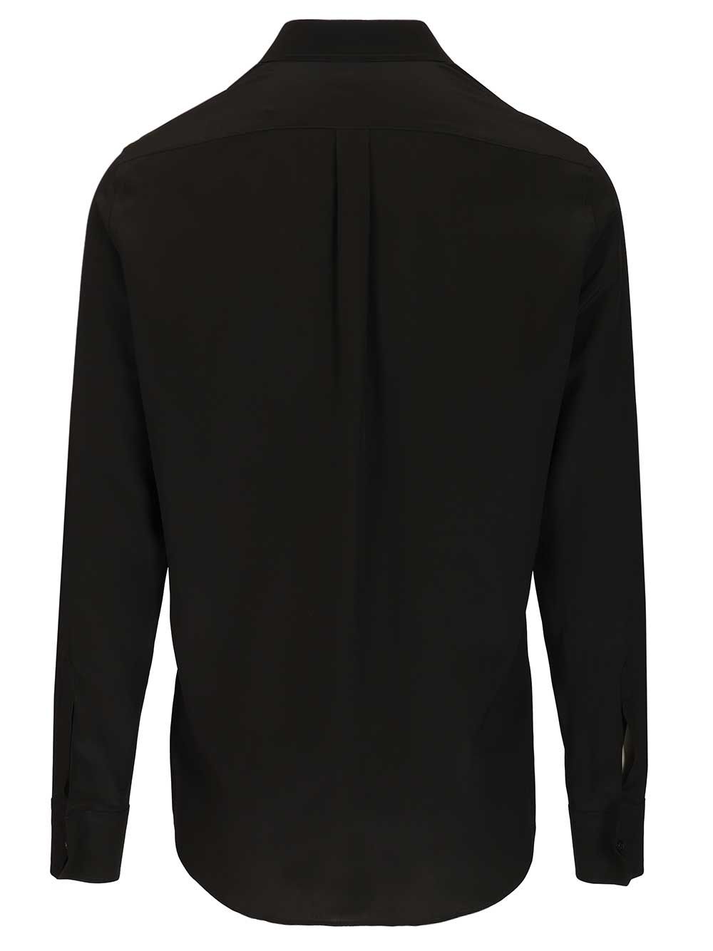 Dolce & Gabbana Formal Shirt In Silk Crepe De Chine Shirts - Nero | 1bafd21b24f148c7467568db4875b893f099b0ec