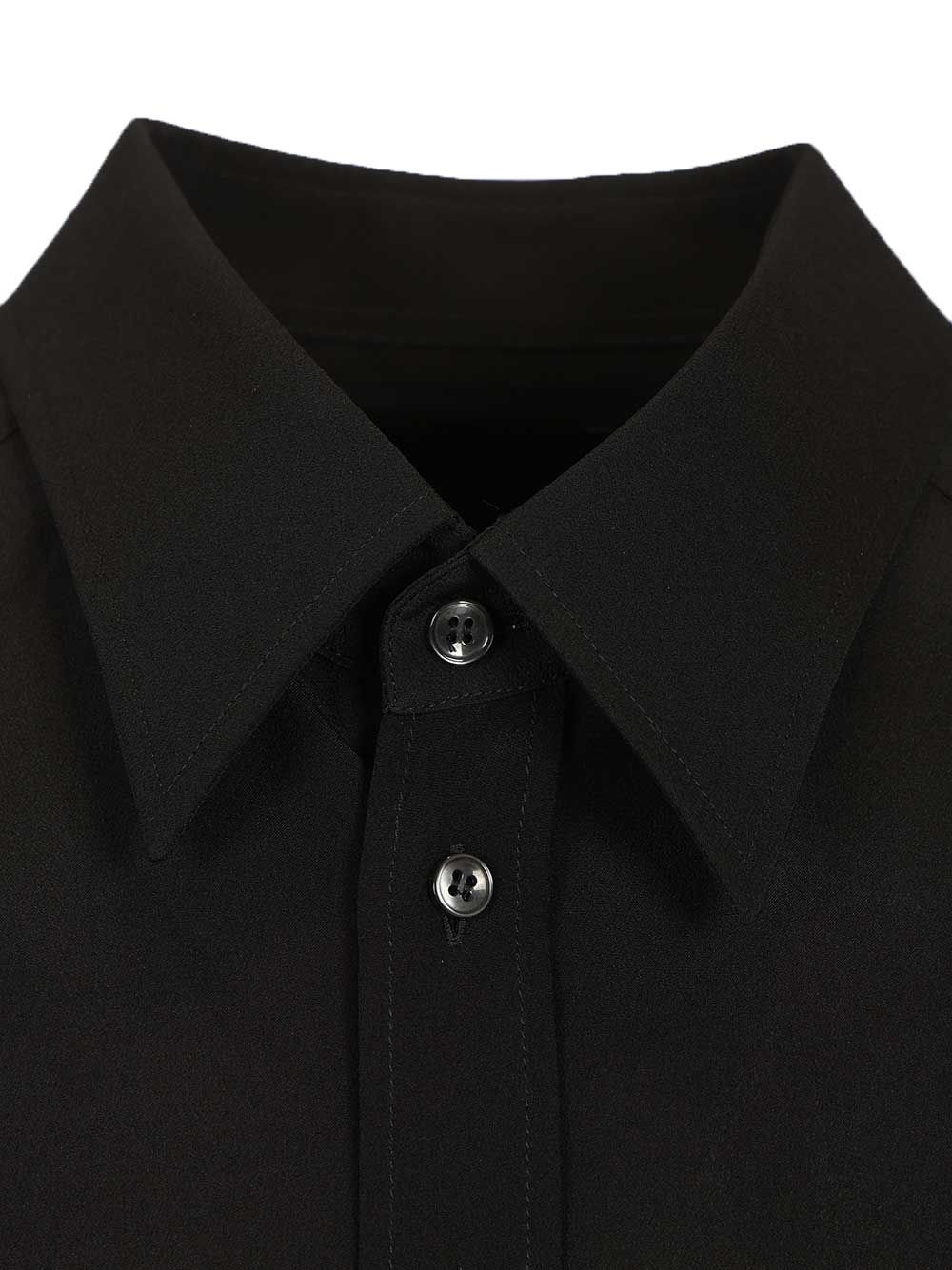 Dolce & Gabbana Formal Shirt In Silk Crepe De Chine Shirts - Nero | 74aaf783dd9c43fa3f772dfed82b27389245a1e3
