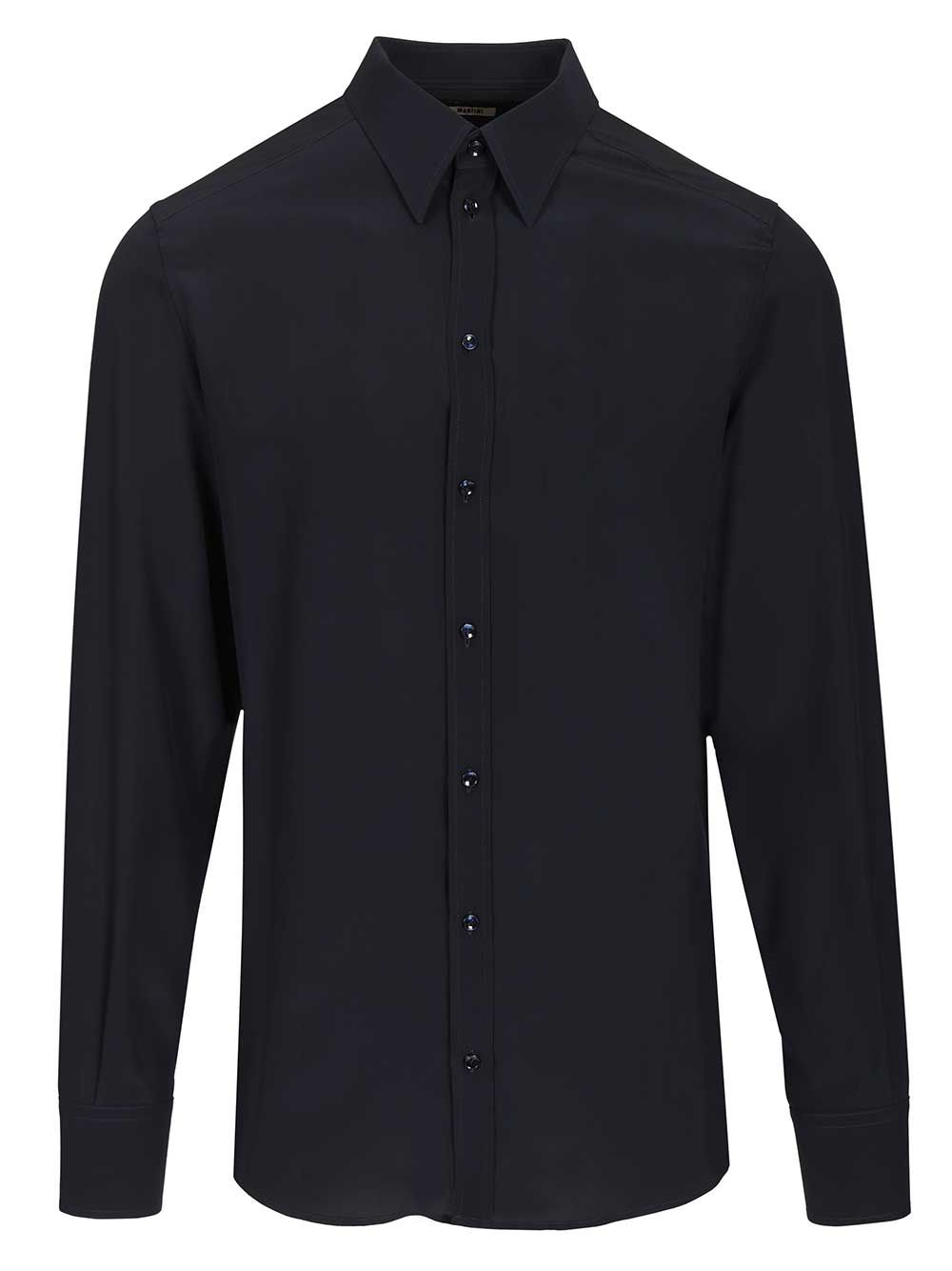 Dolce & Gabbana Formal Shirt In Silk Crepe De Chine Shirts - Blu | f295f978376252e5cc7822ae318530fedb386413