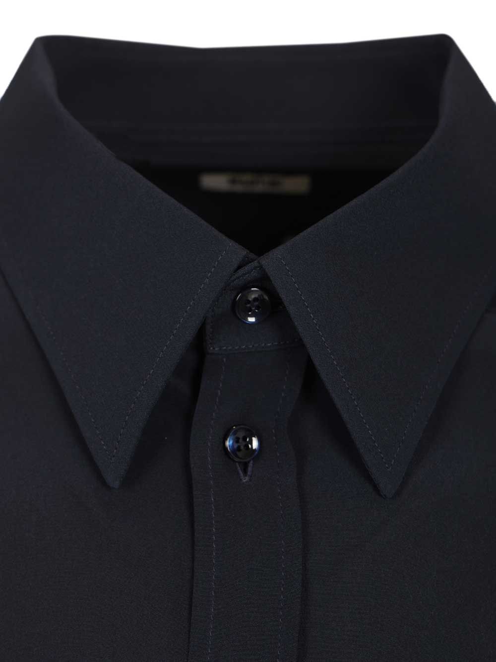 Dolce & Gabbana Formal Shirt In Silk Crepe De Chine Shirts - Blu | c2a57464764ffe4134162d218643dc3ad8c8d2ef