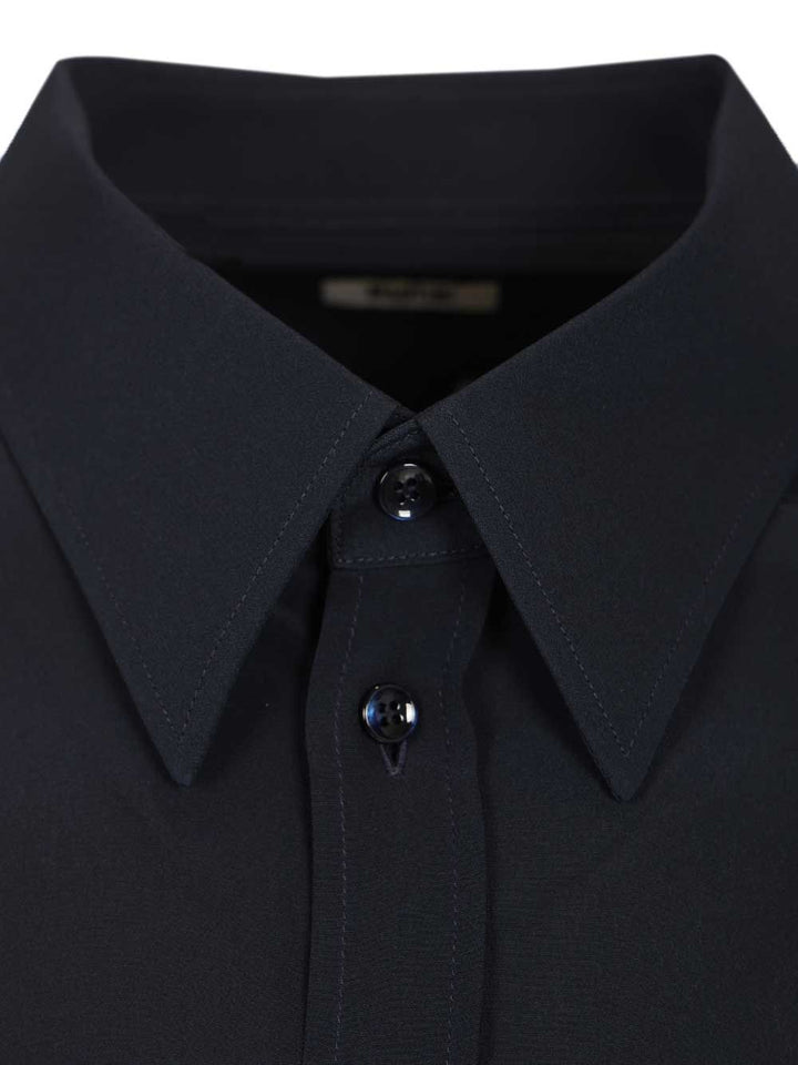 Dolce & Gabbana Formal Shirt In Silk Crepe De Chine Shirts - Blu | c2a57464764ffe4134162d218643dc3ad8c8d2ef