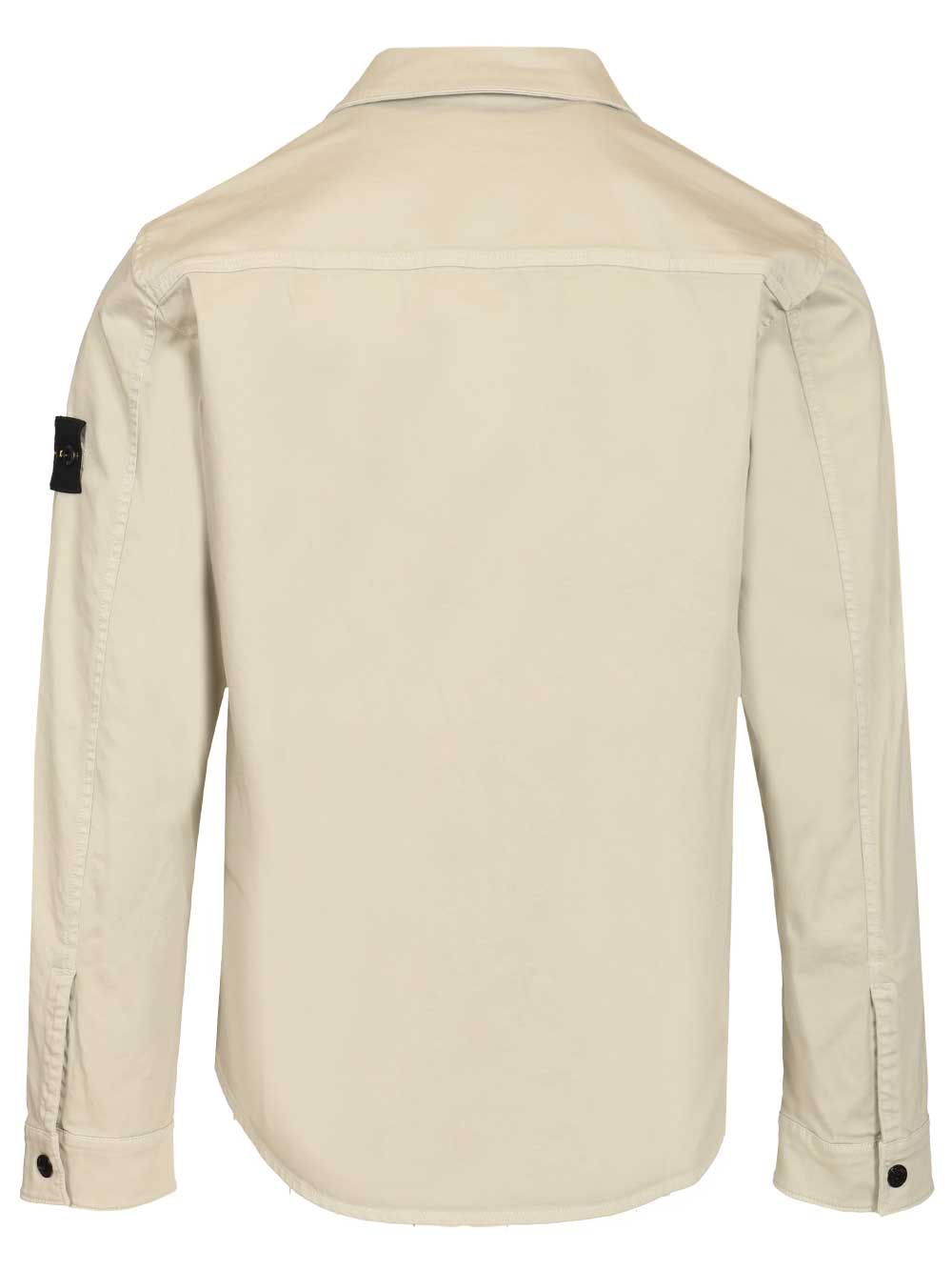 Stone Island Stretch Organic Cotton Satin Overshirt Shirts - Grey | af673ceea49dc9fbdcc5b2b95bb9b591a3e92f1c